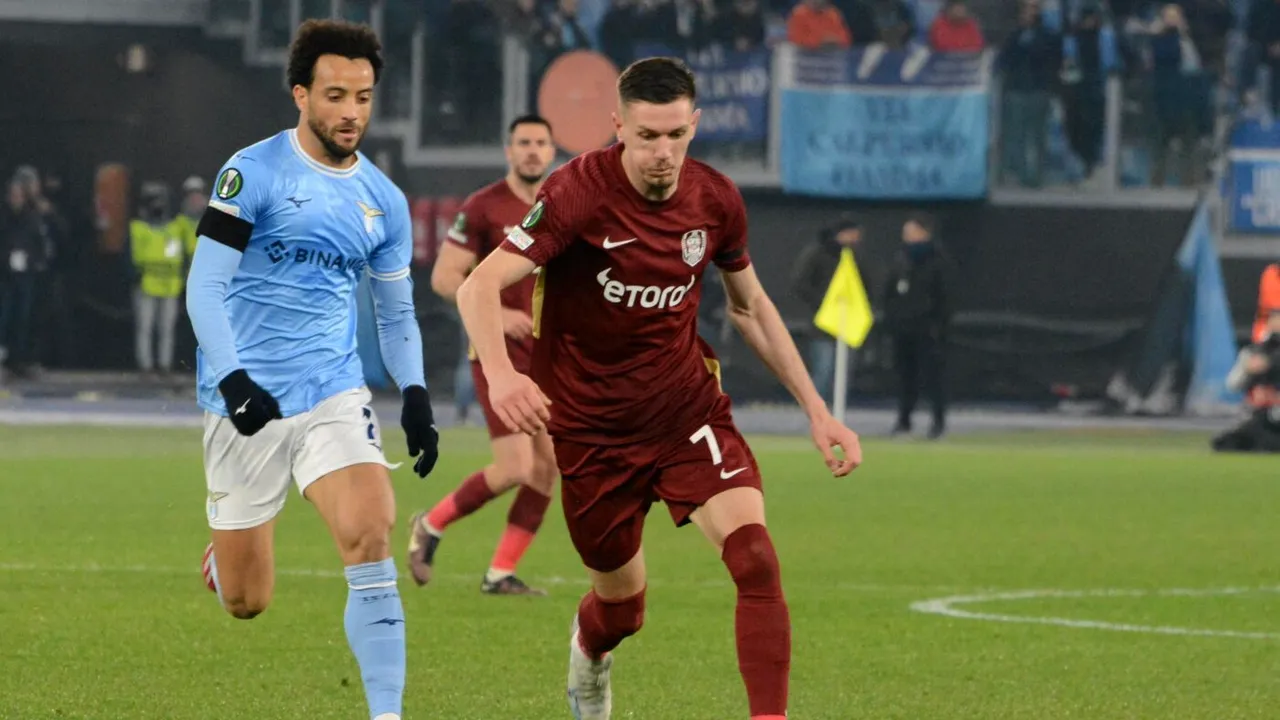 Lazio Roma - CFR Cluj 1-0! Italienii câștigă în 10 oameni! Campioana României, fără șanse pe „Stadio Olimpico”! Când are loc returul play-off-ului Conference League