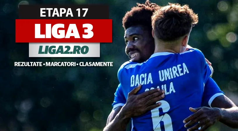 Liga 3, etapa 17, rezultate | Foresta Suceava, Bucovina Rădăuți, Dacia Unirea Brăila, SC Oțelul Galați, ACSO Filiași, Vediţa Coloneşti și SCM Zalău au obținut și ele calificarea la barajul de promovare în Liga 2. Steaua și Minaur Baia Mare sunt campioane în seriile lor
