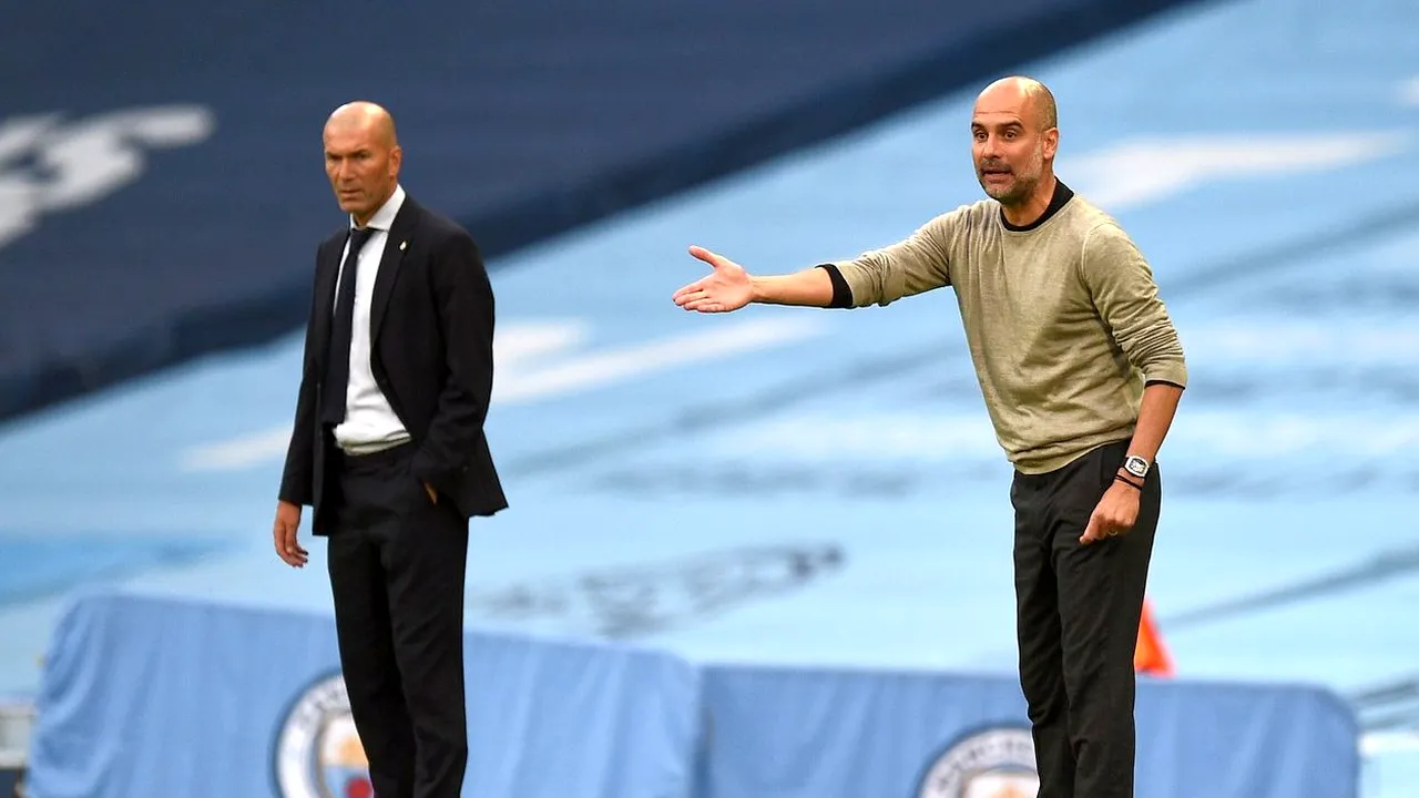 Imaginea serii în Liga Campionilor! Cum au fost surprinși Pep Guardiola și Zinedine Zidane după meciul Manchester City - Real Madrid | FOTO & VIDEO