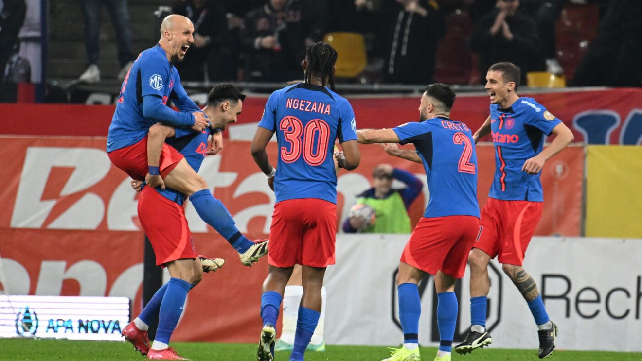 Adrian Şut, ce torpilă! Execuție formidabilă în FCSB - Universitatea Craiova: gol cu stângul, de la 25 de metri!