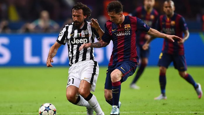 FOTO | "Alături de cel mai bun". Imaginea de 87.000 de like-uri cu Messi și Pirlo. Unde s-au întâlnit adversarii din ultima finală de Ligă