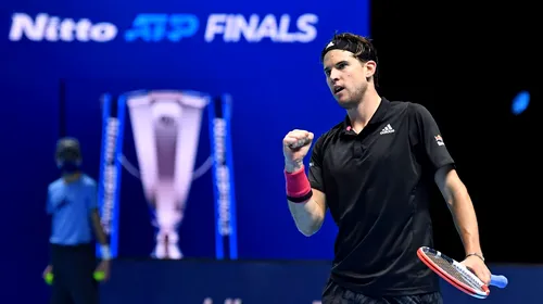 Dominic Thiem l-a învins dramatic pe Novak Djokovic în semifinalele Turneului Campionilor! Explozie de nervi a sârbului | VIDEO
