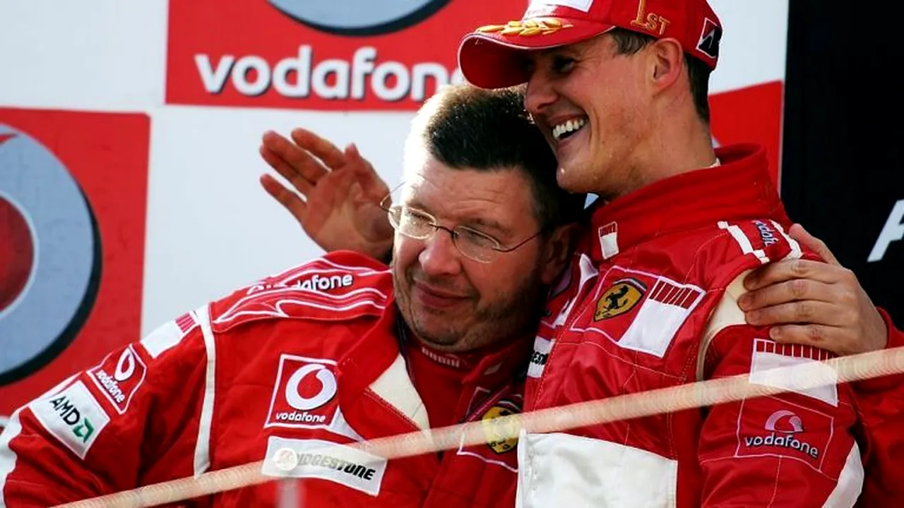 Ross Brawn, unul dintre cei mai apropiați colaboratori ai lui Schumacher, a luat cuvântul: 