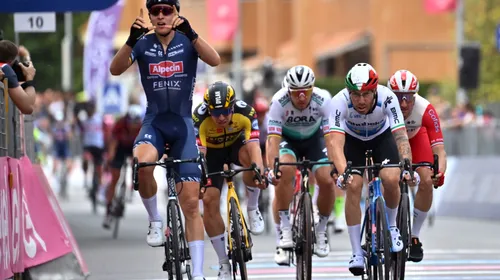 Tim Merlier a câștigat la sprint etapa a 2-a în Turul Italiei 2021. Filippo Ganna și-a păstrat tricoul roz