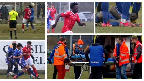 Ghinion teribil pentru Modibo Keita, la debutul la FC Buzău! A fost accidentat grav la o fază în care arbitrul nu a dat nici măcar ”galben”. Încă este în spital la Sibiu și va fi operat: ”O să-i pună o placă de titan și o să rămână cu un mic handicap” | EXCLUSIV