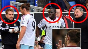 FOTO: Imaginea săptămânii în Premier League. Accidentarea lui Andy Carroll l-a făcut și pe "Big Sam" să strângă din dinți