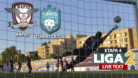 Turris Oltul rămâne ”nașul” Rapidului! Giuleștenii pierd primele puncte în acest sezon după ce au fost egalați în prelungiri, deși jucau în superioritate