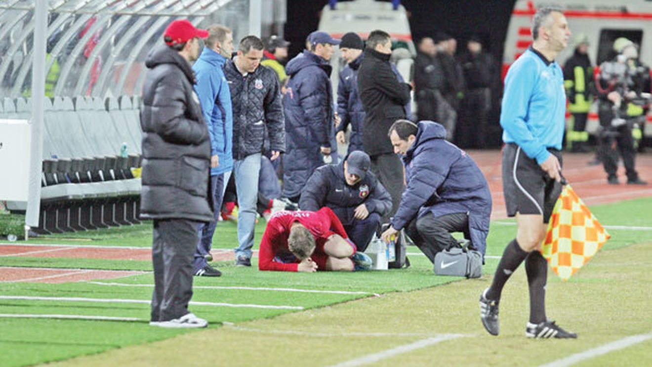 În ziua în care Becali l-a scos din 'elita' Stelei, Martinovic s-a accidentat stupid