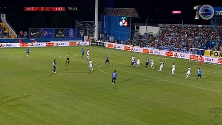 Viitorul - Hermannstadt 3-2. Cinci goluri într-o repriză. Reușite splendide ale ambelor echipe: Stoica a înscris cu călcâiul, Ciobanu a trimis în vinclu din lovitură liberă