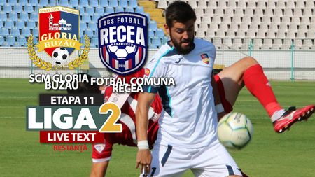 SCM Gloria Buzău câștigă restanța cu Fotbal Comuna Recea, cu două goluri date în trei minute. Echipa lui Ilie Stan urcă imediat sub podium