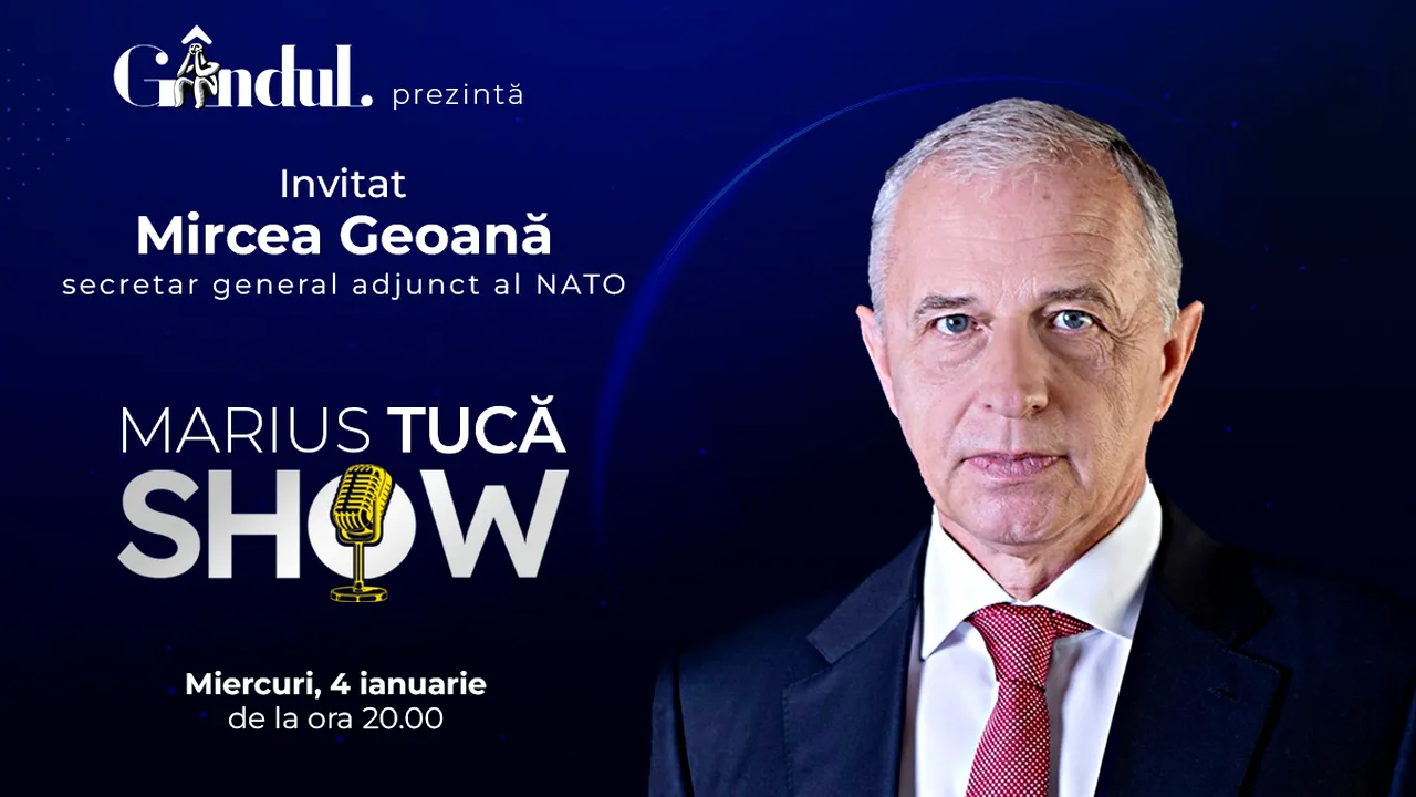 Marius Tucă Show începe miercuri, 4 ianuarie, de la ora 20.00, live pe gândul.ro