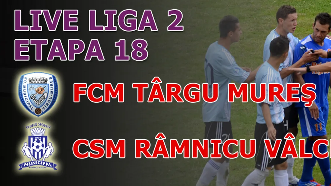 FCM Târgu Mureș - CSM Râmnicu Vâlcea 1-3** Pelici le dă o lecție de fotbal mureșenilor