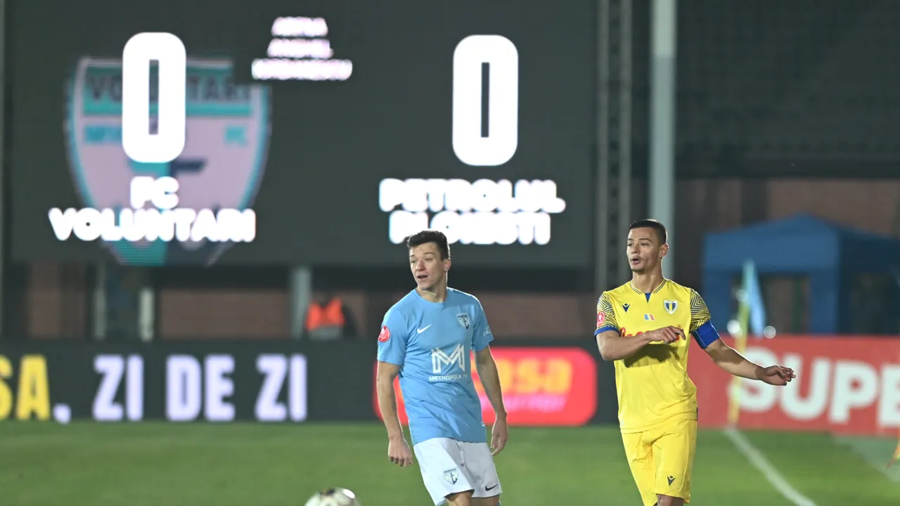 Petrolul - FC Voluntari 0-4, în etapa a 3-a a play-out-ului din Superliga. Ploieștenii, umiliți pe propriul teren chiar de Florin Pîrvu, fostul lor antrenor