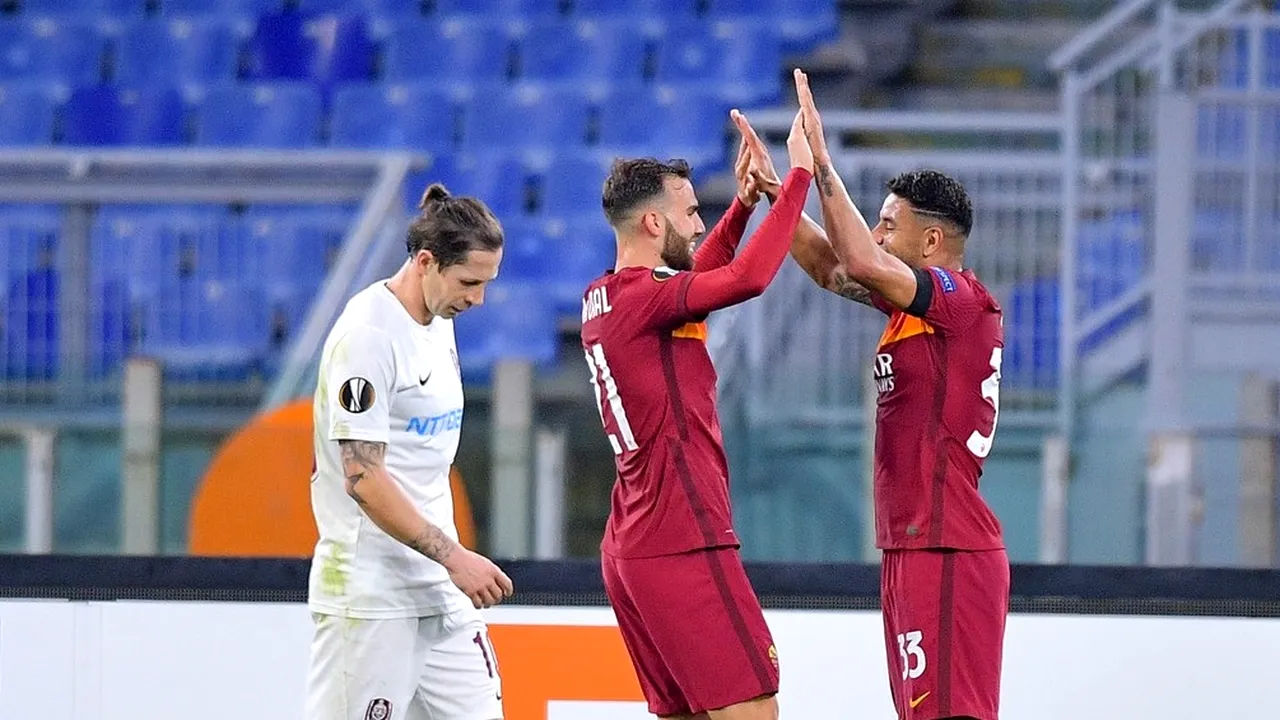 Critică nemiloasă la adresa lui CFR Cluj, după meciul cu Roma: Bălgrădean, „mâini de unt”, Camora, un dezastru total, Susic e amețit