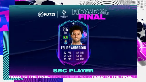 Felipe Anderson primește un super card în FIFA 21! Ce atribute a primit jucătoru din partea EA Sports