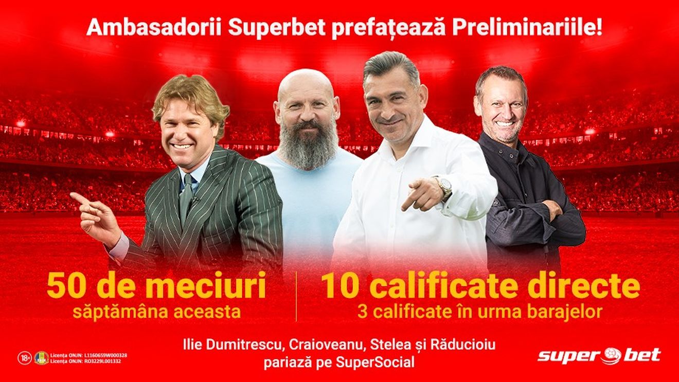 SuperLegendele prefațează Preliminariile Mondialului! Află cum văd Mister, Grande, „Arnold” și Răducioiu calificările din Europa!
