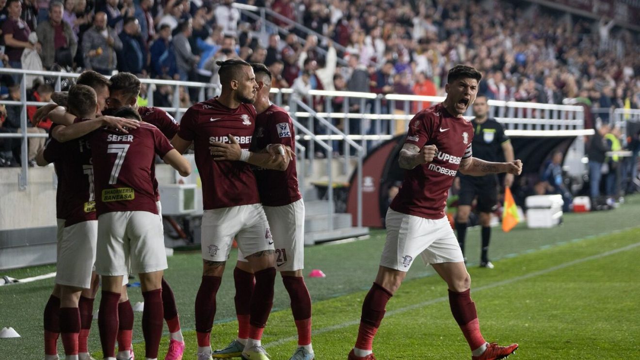 Rapid - CFR Cluj 3-1, în runda a 6-a din play-off. Elevii lui Adrian Mutu ies învingători dintr-o partidă superbă! Campioana rămâne pe locul 3 în play-off