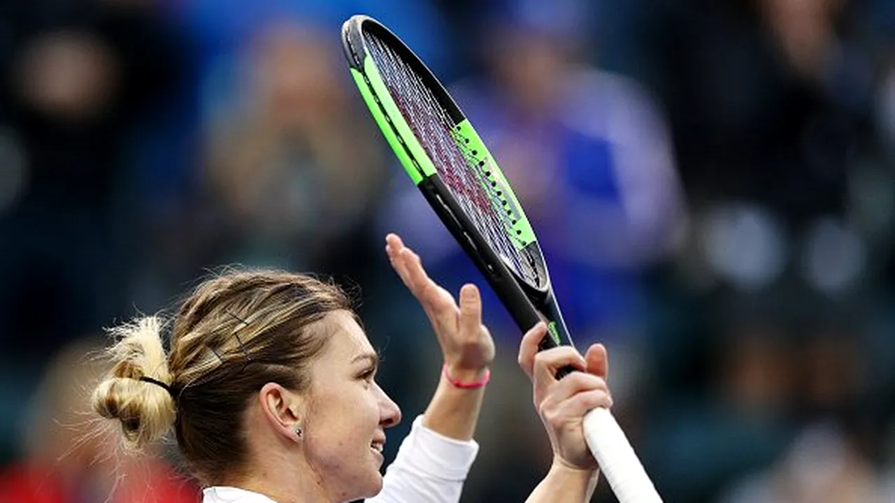 Simona Halep începe cu victorie clară parcursul la Indian Wells 2019. Calea spre prima poziție WTA i se deschide în California: va înfrunta o sportivă din afara primei sute mondiale în turul trei | VIDEO: faza zilei