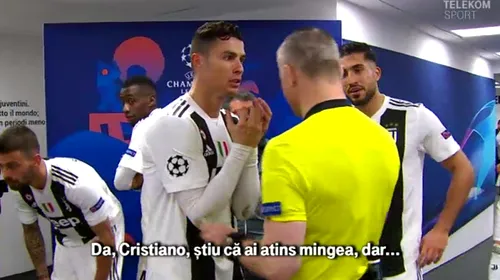 Dialog inedit între Cristiano Ronaldo și arbitrul Bjorn Kuipers: „Știu că ai atins mingea, dar…”