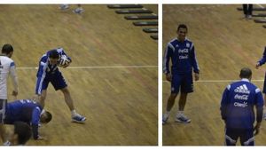 Antrenamentul Argentinei de la Sala Polivalentă s-a încheiat: Di Maria și Higuain au fost pedepsiți, Messi - privilegiat