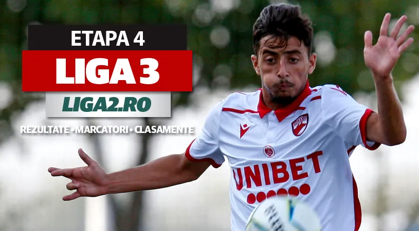 Liga 3, etapa 4, rezultate și marcatori | Steaua, măcinată de COVID-19, a câștigat lejer cu Dinamo 2, FCSB 2 a defilat cu Rapid 2. Brăila și Baia Mare au înregistrat scorul etapei