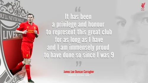 ADIO Liverpool, ADIO fotbal!** Jamie Carragher se retrage la finalul acestui sezon! „E cea mai GREA decizie din cariera unui fotbalist”