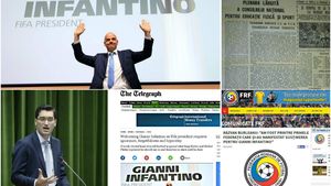 GUDURĂ‚U | Burleanu și-a dat seama că ține de mic cu Gianni Infantino după ce elvețianul a câștigat șefia FIFA. Englezii, despre cei care s-au repezit să pupe mâna noului șef: "Ignoranți, ipocriți"