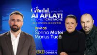 „Ai Aflat! cu Ionuț Cristache” începe joi, 16 octombrie, de la ora 15.00, live pe Gândul. Invitați: Sorina Matei și Marius Tucă