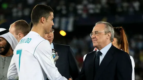 Doar așa îl lasă la Torino! Florentino Perez l-a anunțat pe Ronaldo ce condiție pune pentru a da undă verde transferului. Șeful Realului repetă o mișcare din 2014