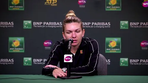 Reacție neașteptată a Simonei Halep, după eliminarea de la Indian Wells: „Am plâns în vestiar”. Românca știe unde a pierdut meciul cu Vondrousova