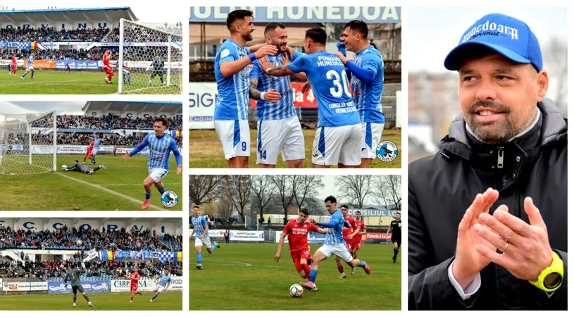 Corvinul a ”electrocutat” CSM Slatina și a stat o zi în fruntea Ligii 2! Florin Maxim: ”Mi-a plăcut că nu le-am dat posibilități măcar să-și creeze situații de a marca”