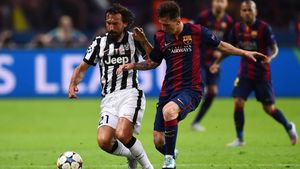 FOTO | "Alături de cel mai bun". Imaginea de 87.000 de like-uri cu Messi și Pirlo. Unde s-au întâlnit adversarii din ultima finală de Ligă