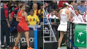 Cum a încercat Andreea Prisacariu să o enerveze pe Iga Swiatek! Gest plin de tupeu al româncei după ce a pierdut setul cu 6-0 | FOTO