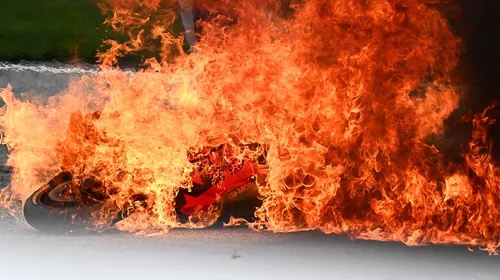 Accident grav și imagini teribile în Moto GP! Motocicletele au luat foc și cursa a fost întreruptă | VIDEO