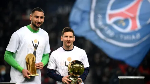 Lionel Messi și Gianluigi Donnarumma și-au prezent trofeele pe „Parc des Princes”, înaintea partidei de campionat cu Nice