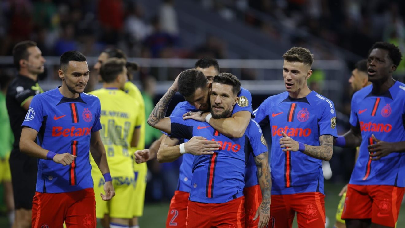 Scandal monstru la golul lui Alexandru Băluță din FCSB - Petrolul Ploiești! Prahovenii au cerut out, dar VAR a validat reușita: a fost sau nu mingea ieșită?