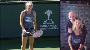 Halep se antrenează cu legendele pentru Indian Wells! Steffi Graf și Andre Agassi i-au făcut o vizită surpriză
