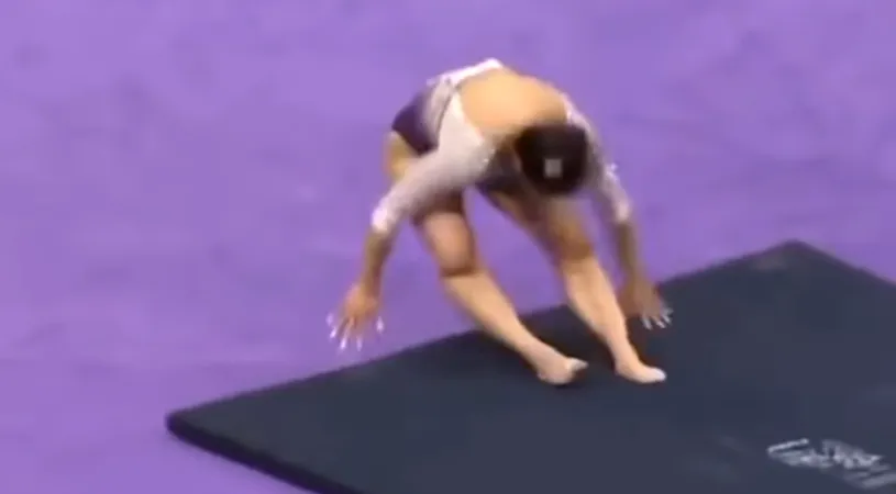 VIDEO șocant! Accidentarea oribilă a unei gimnaste de 18 ani. 