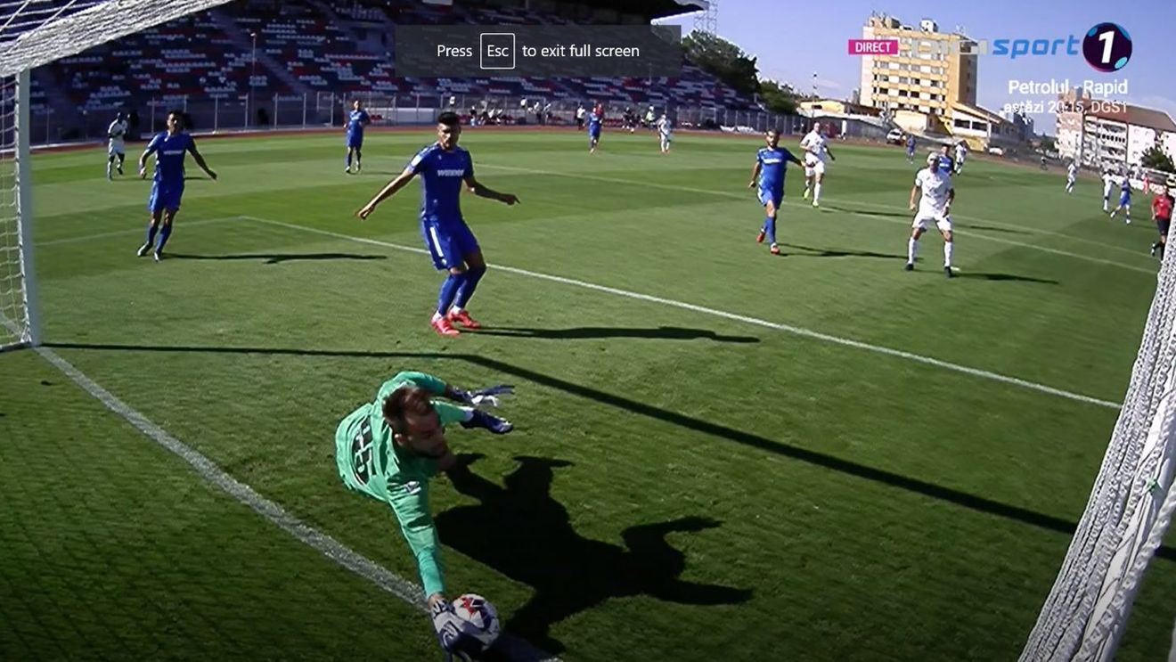 Fază controversată la Sibiu! Paradă fabuloasă pentru Valentin Cojocaru, dar gazdele au cerut gol. A greșit arbitrul Feșnic? | GALERIE FOTO