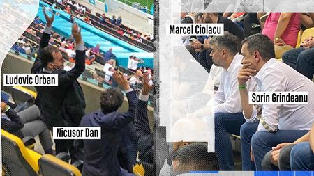 Cum au fost surprinși liderii celor mai importante partide din România la meciul Franța - Elveția și ce au făcut pe Arena Națională din București. Dan Barna, taxat după o poză cu Luis Figo | GALERIE FOTO