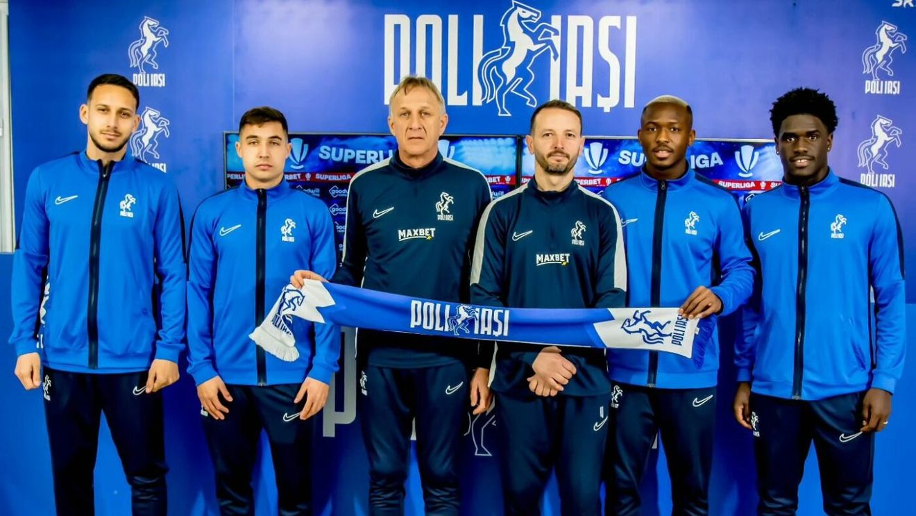 Poli Iași și-a prezentat noile achiziții, doi fundași și doi atacanți. Emil Săndoi: „Ne-am întins cât ne este plapuma”. Mihai Adăscăliței simțea nevoia unei noi provocări după trei ani petrecuți la Oțelul. „E un pas înainte”