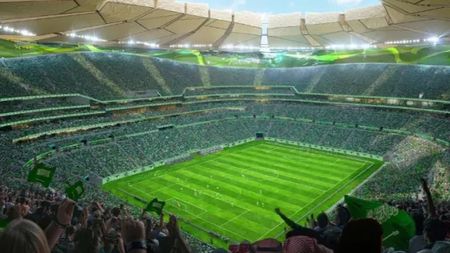 Un stadion cum nu s-a mai văzut pe Pământ: imagini uluitoare cu arena de 92.000 de locuri a Regelui Salman al Arabiei Saudite