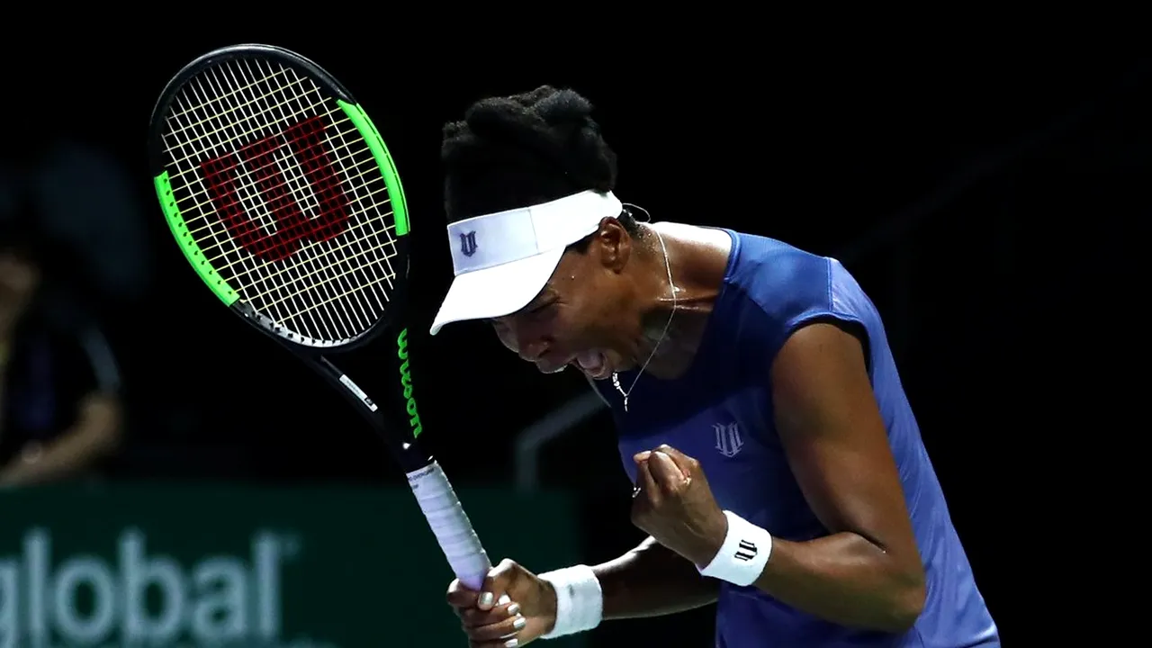 Venus Williams - Caroline Wozniacki e finala Turneului Campioanelor! Americanca a revenit cu stil în fața Carolinei Garcia și s-a impus după o luptă de două ore și jumătate