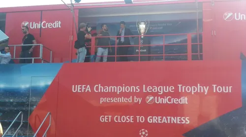 FOTO | Trofeul UEFA Champions League a ajuns la Iași! Belodedici: „Pentru o echipă românească, prezența în grupele Ligii Campionilor echivalează cu câștigarea trofeului”