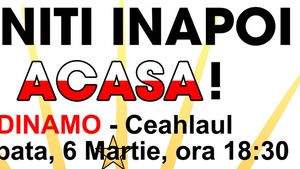 Campania fanilor dinamoviști continuă și la meciul cu Ceahlăul:** "Veniți înapoi acasă!"