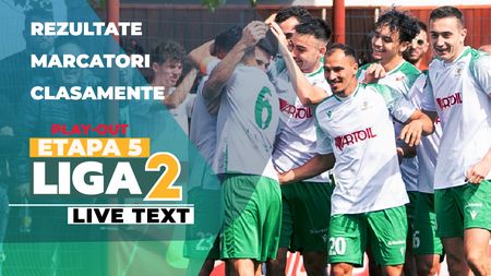 Play-out Liga 2, etapa 5 | Suspansul se menține, după ce Unirea Dej a învins CFC Argeș, iar CSC Dumbrăvița a pierdut cu Metaloglobus. Steaua a câștigat în Ghencea, iar la Reșița a fost o desfășurare de scor spectaculoasă