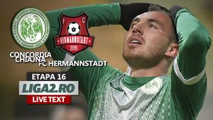 Concordia Chiajna și FC Hermannstadt au remizat fără gol într-un meci în care arbitrul Andrei Antonie s-a dat în spectacol și a arătat trei cartonașe roșii și multe galbene. Ilfovenii au jucat o repriză în inferioritate numerică