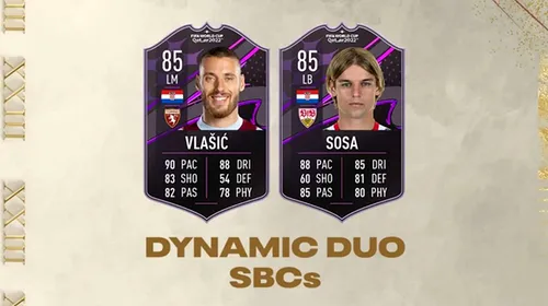 Dynamic Duo SBC, seria care face furori în modul Ultimate Team din FIFA 23. Ce carduri pot obține gamerii