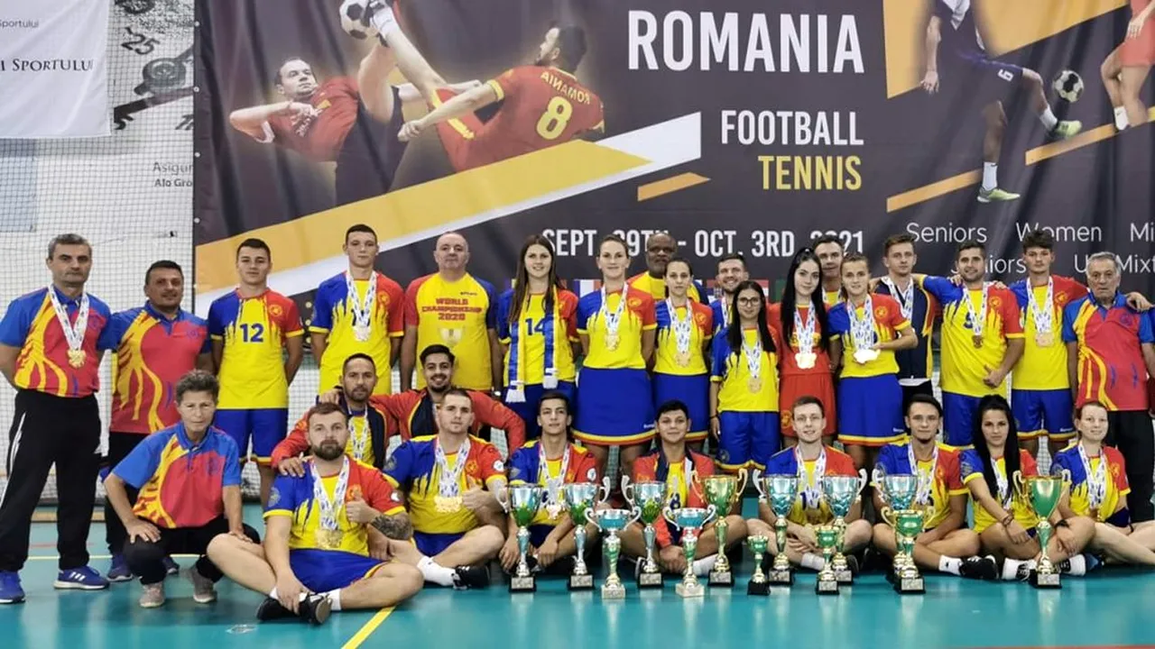 11 medalii de aur câștigate de România la Campionatul Mondial de Fotbal Tenis!