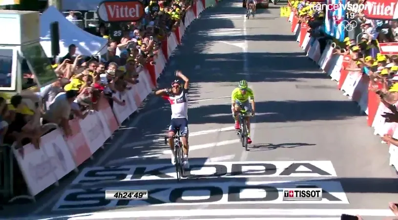 Columbian, dar nu Quintana! Jarlinson Pantano a câștigat etapa a 15-a din Turul Franței, după șapte cățărări și un sprint cu Rafal Majka. Favoriții au sosit în același timp